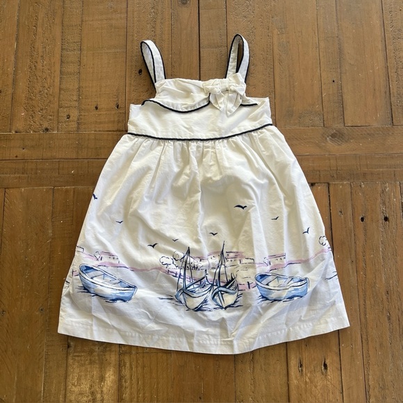 Janie and jack yacht club scenic sailboat poplin sleeveless sundress 18-24 month - Picture 1 of 7